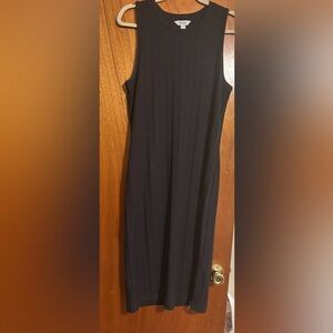 Elegant Black Sleeveless sweater Dress